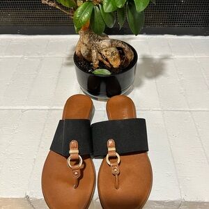 Italian Shoemaker Brown and Black Women's Sandals